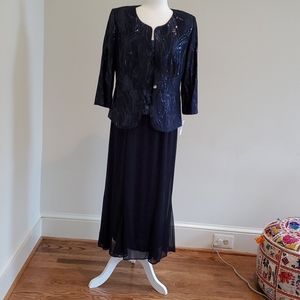 NWT two pieces sequin dress and vest size 10